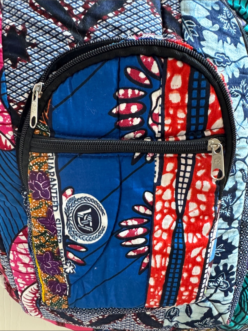 Colorful Patchwork Travel Backpack - Multicolor - Picture 2 of 6